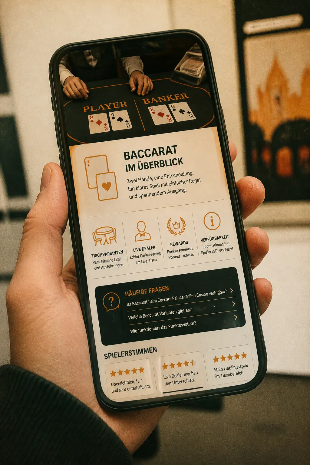 Caesars Palace Online Casino Baccarat in Deutschland visual guide for Caesars Palace Online Casino
